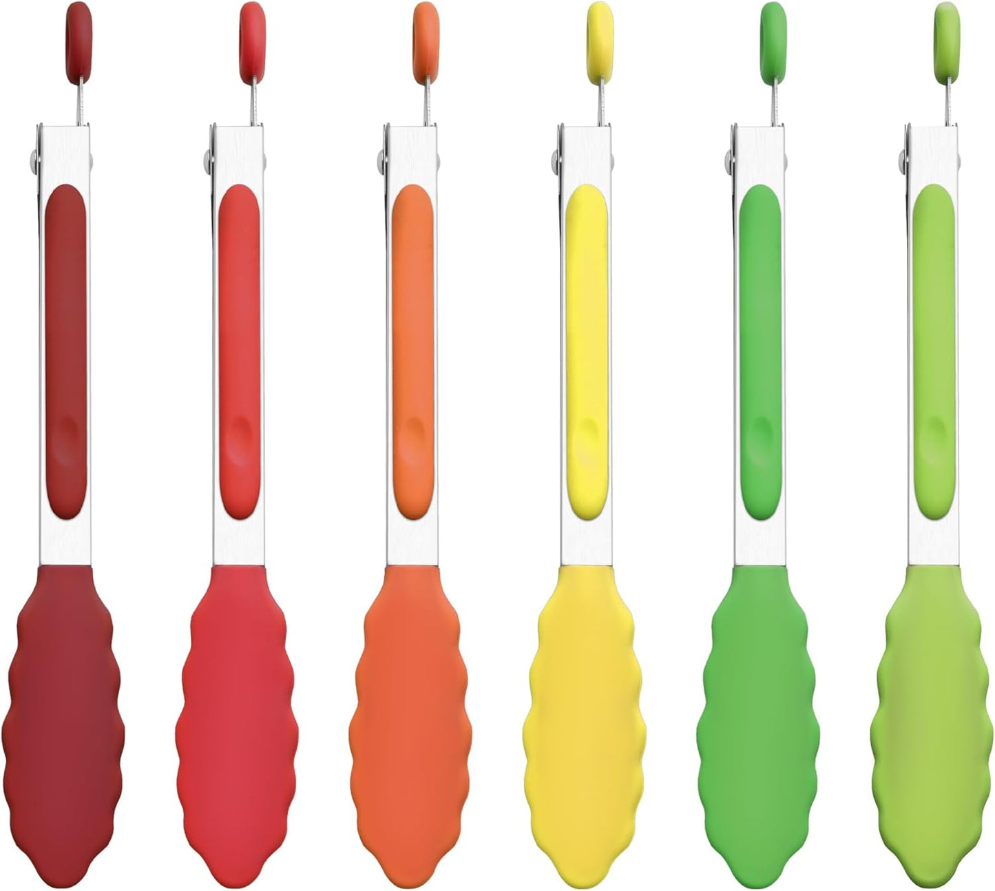 Kitchen Tongs Set of 3, Cooking Tongs with Silicone Tips, Non-Stick Non-Scratch Heat Resistant Tongs for Grilling Cooking BBQ Salad Serving (Multicolor, 7/9/12 Inch)