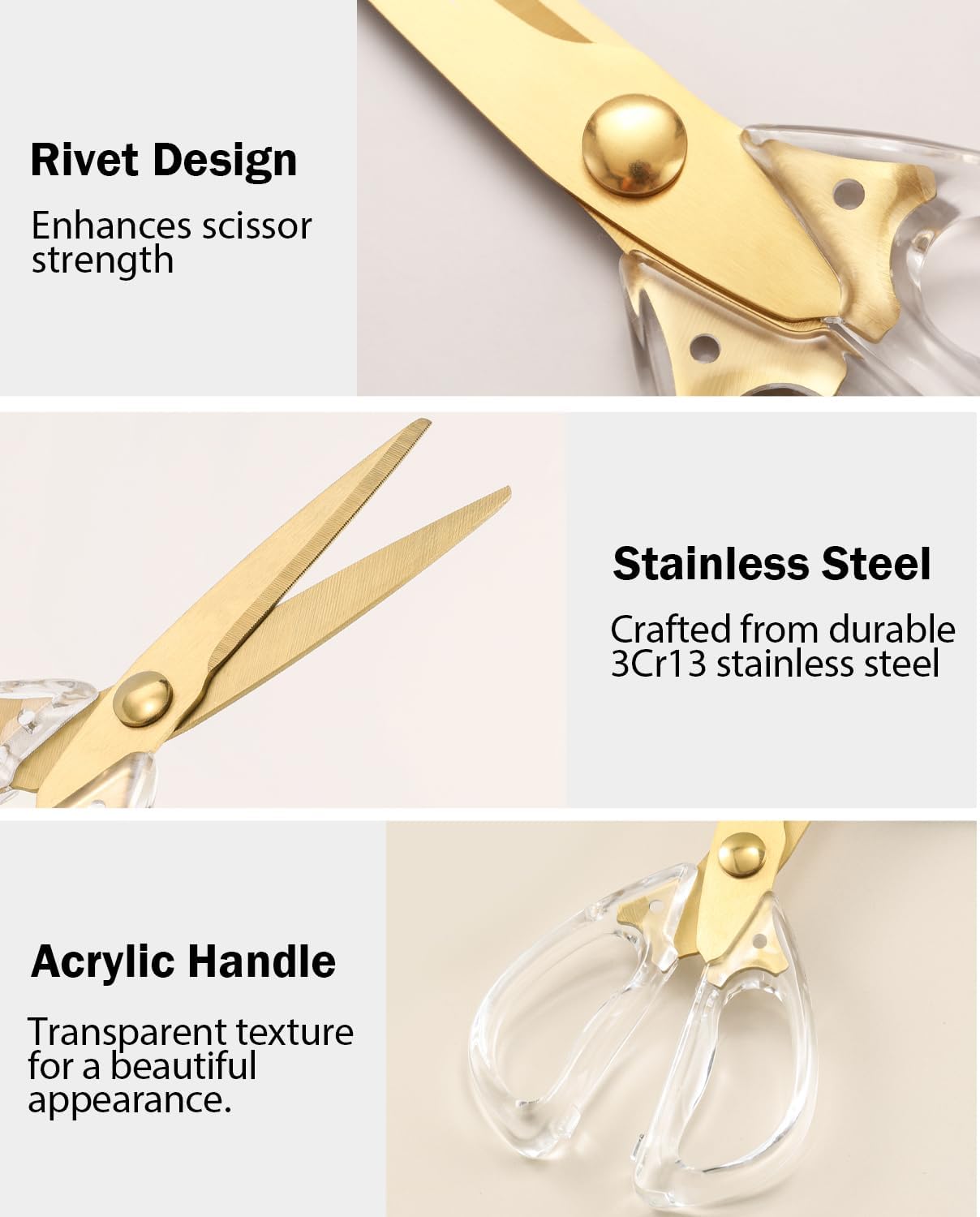 Heavy Duty Kitchen Scissors, Titanium Coated All Purpose Shears - Extra Sharp Detachable Blades for Poultry, Chicken Bones, Meat, Vegetables, Herbs | Micro Serrated & Ergonomic Handle