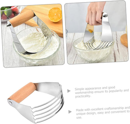 Stainless Steel Dough Cutter Pastry Blender Manual Baking Tool for Dough Pastry and Cold Butter Mixing Kitchen Utensil for Flaky Texture Baking
