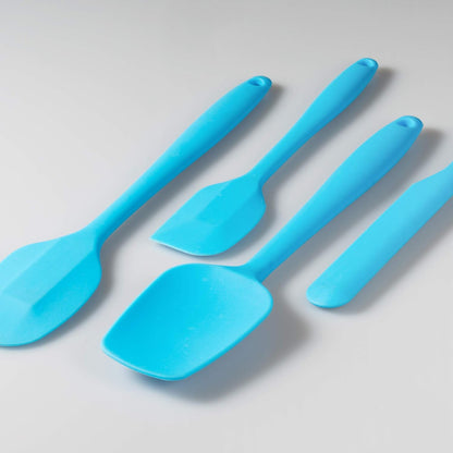 4 Piece Silicone Spatula Set, Flexible Heat Resistant Non-scratch Baking Cooking Rubber Spatulas with Stainless Steel Core, Orange