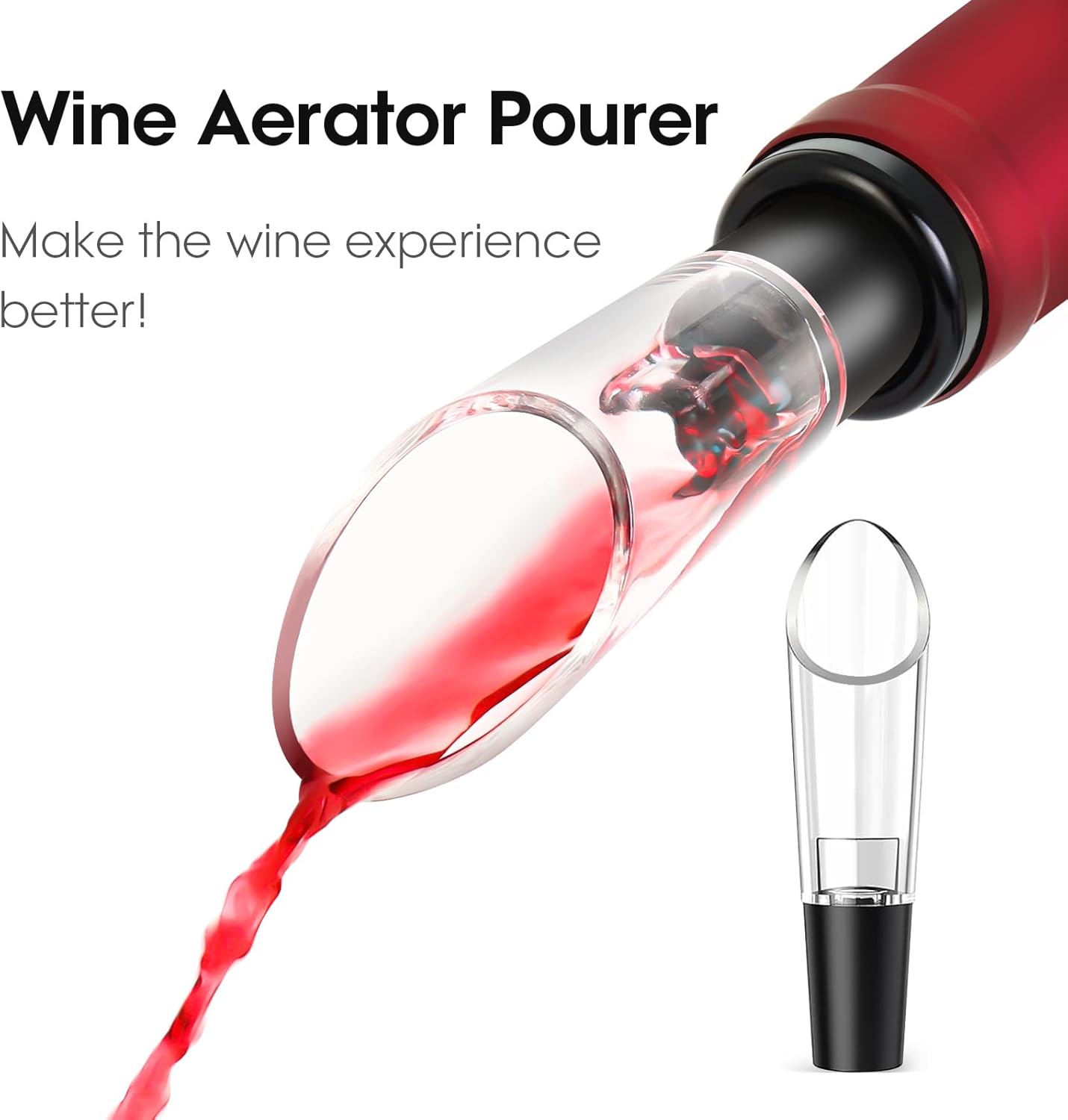 Beneno Wine Opener, Zinc Alloy Premium Wing Corkscrew with Multifunctional Bottles Opener, Sharp Wine Corkscrew with Ergonomic Non-Slip Wing Handle, Silver