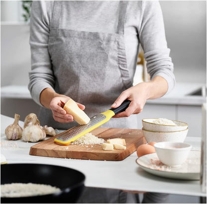 Joseph Joseph Fine Grater & Zester – Easy-Grip Handle with Sharp Stainless Steel Blades & Non-Slip Tip