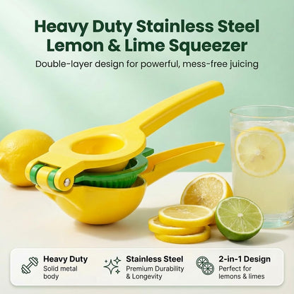 Stainless Steel Manual Juicer Citrus, Lemon Squeezer, Fruit Juicer Lime Press Metal, Professional Hand Juicer Kitchen Tool Bar Juicer for Bartender Accessories