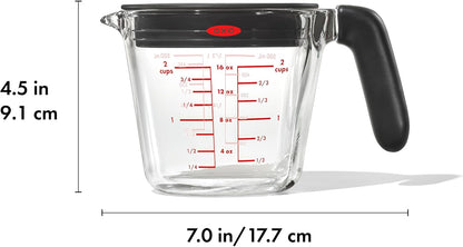 OXO Good Grips 2 Cup Glass Measuring Cup with Lid