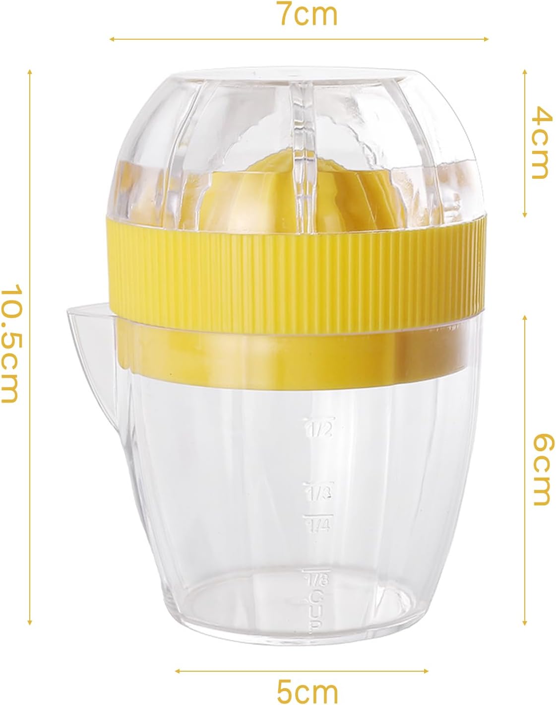 Lemon Juicer Manual Lemon Squeezer,Citrus Juicer Orange Lime Squeezer Hand Juicer Cast Iron Hand Press Manual(Yellow)