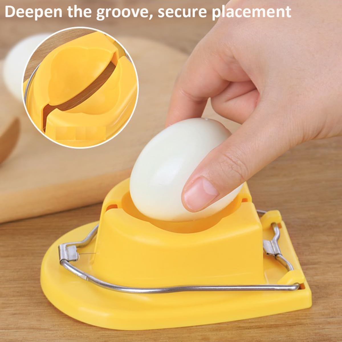 MXY Egg Slicer for Hard Boiled Eggs, Deviled Eggs, Pickled Eggs Cut Eggs in Half Stainless Steel Wire Egg Cutter Kitchen Chopper Tool With a Spare Accessory Suitable for Home, Restaurant