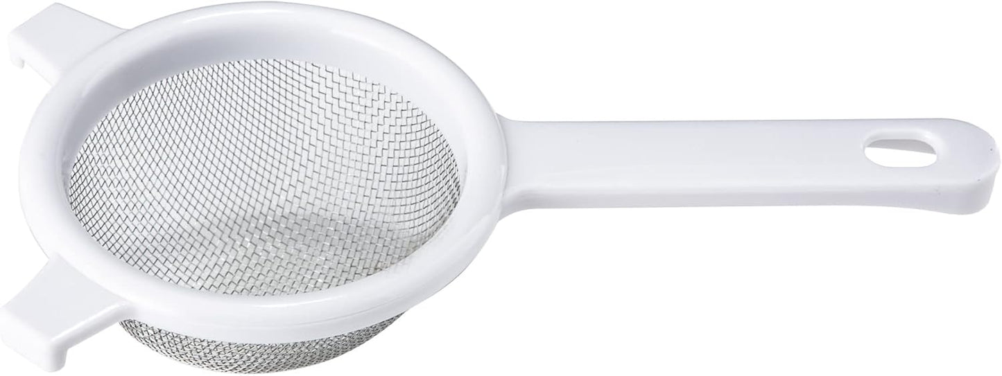 Chef Craft Classic Stainless Steel Mesh Strainer, 4 inch, White