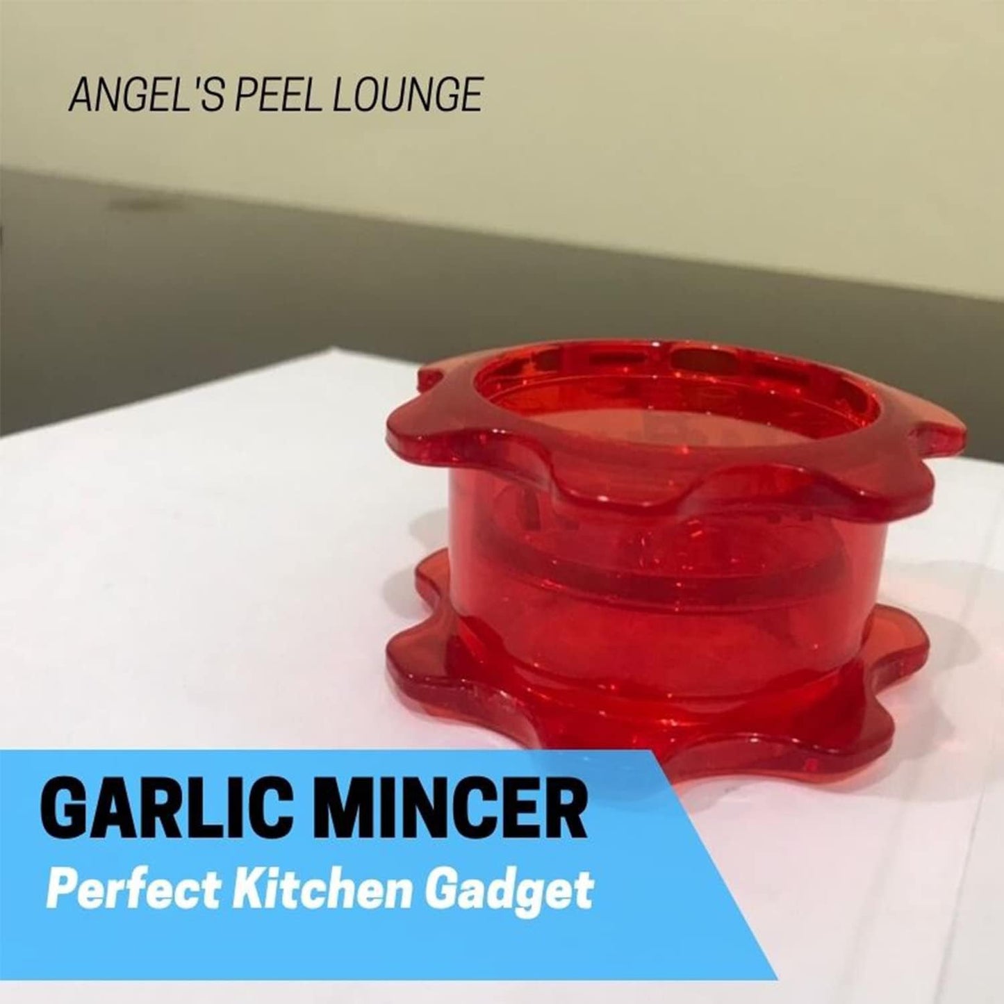 Angel’s Peel Lounge Grlic Mincer Manual Garlic for Quick Meal Preparation - Kitchen Tools for Mincing Grlic, Ginger, Herbs, Nuts (Clear Color)