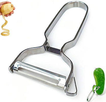 Ultra Sharp Y Stainless Steel Peeler, 90° Swivel Blade Vegetable Fruit Peeler for Kitchen, All Metal Apple Potato Peeler with Eye Remover