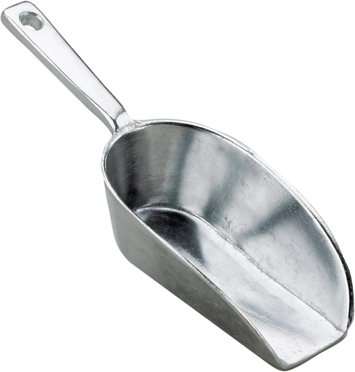HIC Kitchen Flat Bottom Food Utility Scoop, 7.5-Inch, 185-Millimeter, Set of 2, Commercial-Grade Anodized Cast Aluminum