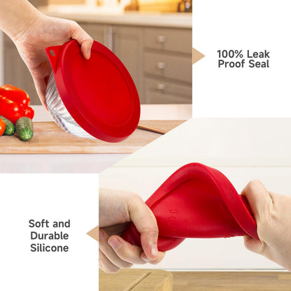 SOPHICO Silicone Replacement Lids for Pyrex Sculpted Glass & Tinted Glass Bowls Mixing Bowls（4 size）
