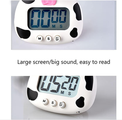 Kitchen Timer, Cute Cartoon Animal Countdown, Digital Cooking Timer with Magnetic, LCD Large-Screen Visual Clock, Hangable Alarm Clock with Stand，for Cooking Bake Sport Game (Timer-XG)