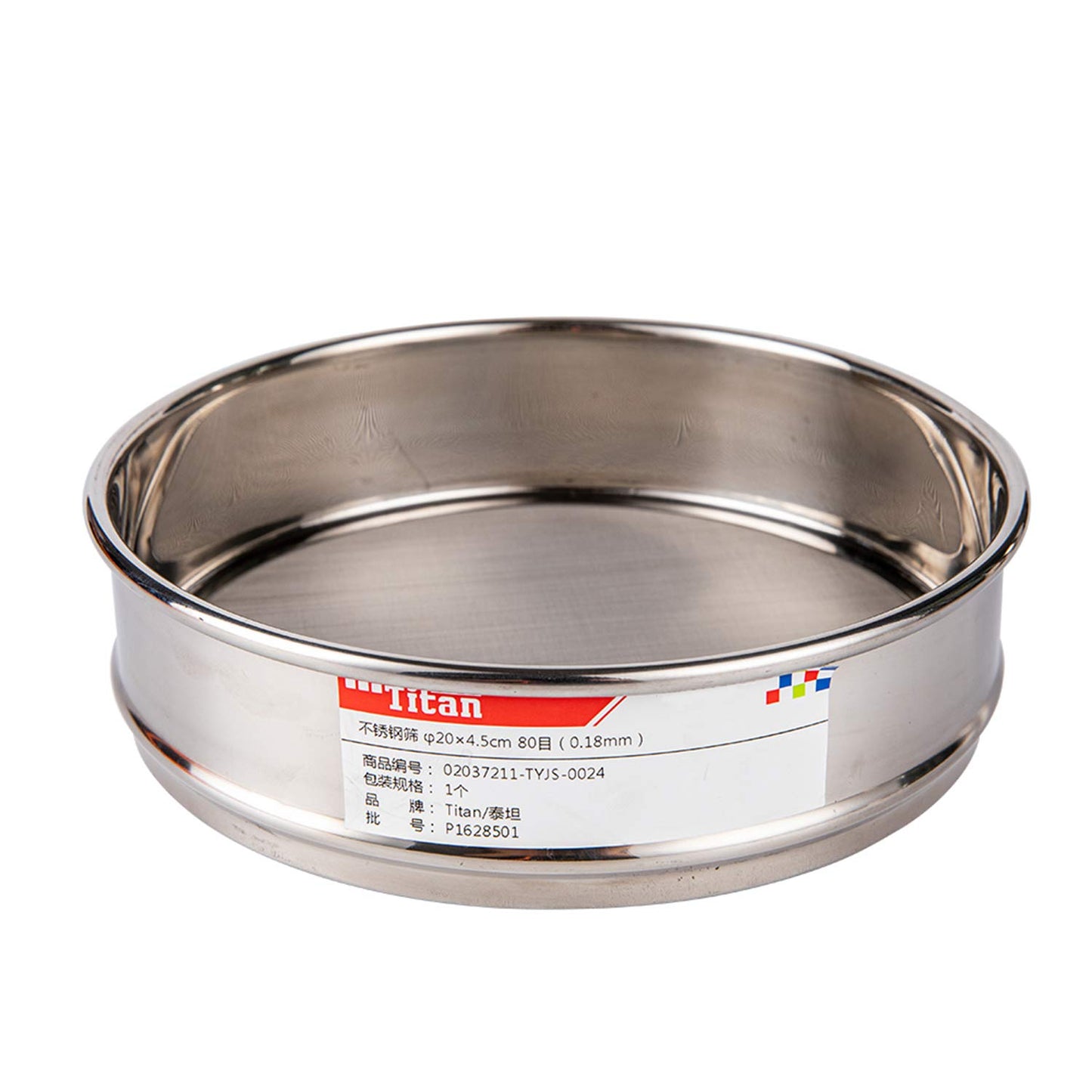 φ20×4.5cm 40 Mesh 304 Stainless Lab Sieves Economy Test Sieve 304 Stainless Steel Wire Cloth（0.45mm） - Colors A
