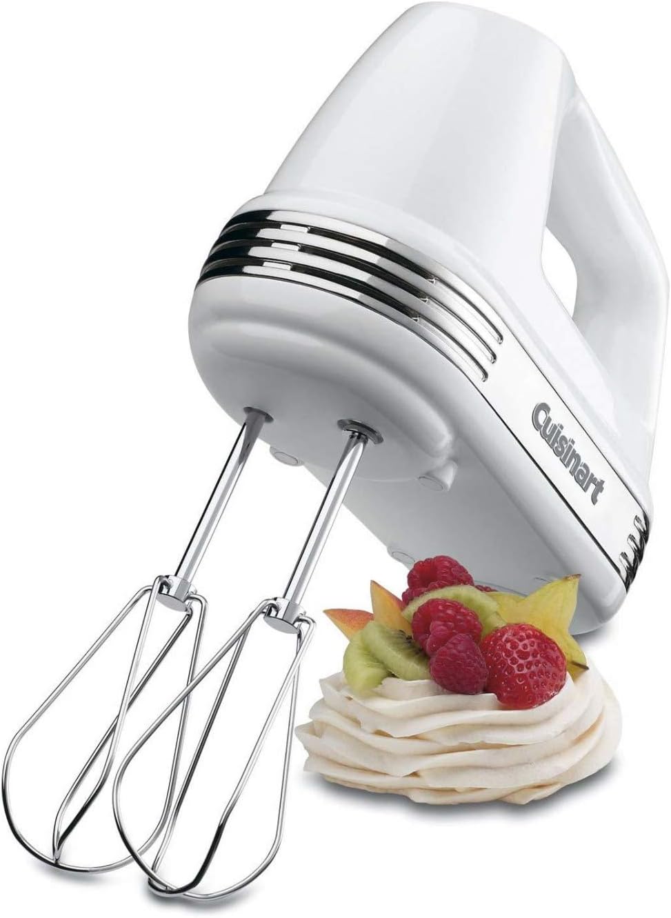 Cuisinart Power Advantage Plus 9-Speed Hand Mixer, 220W Motor, Electric Mixer with Dishwasher-Safe Beaters, Storage Case, HM-90BCS, Brushed Chrome
