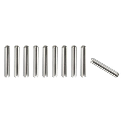 PATIKIL Slotted Spring Pin, 50 Pcs 1/8" x 3/4" (3.2mm x 20mm) 304 Stainless Steel Split Roll Pins Spring Dowel for Home Improvement Automotive Machine Repair, Silver - Colors B