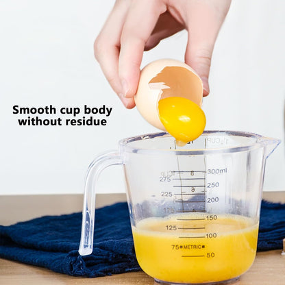 Plastic 1 ½ Cup Measuring Cup Stackable Liquid Measuring Cup with ML and Cups Measures