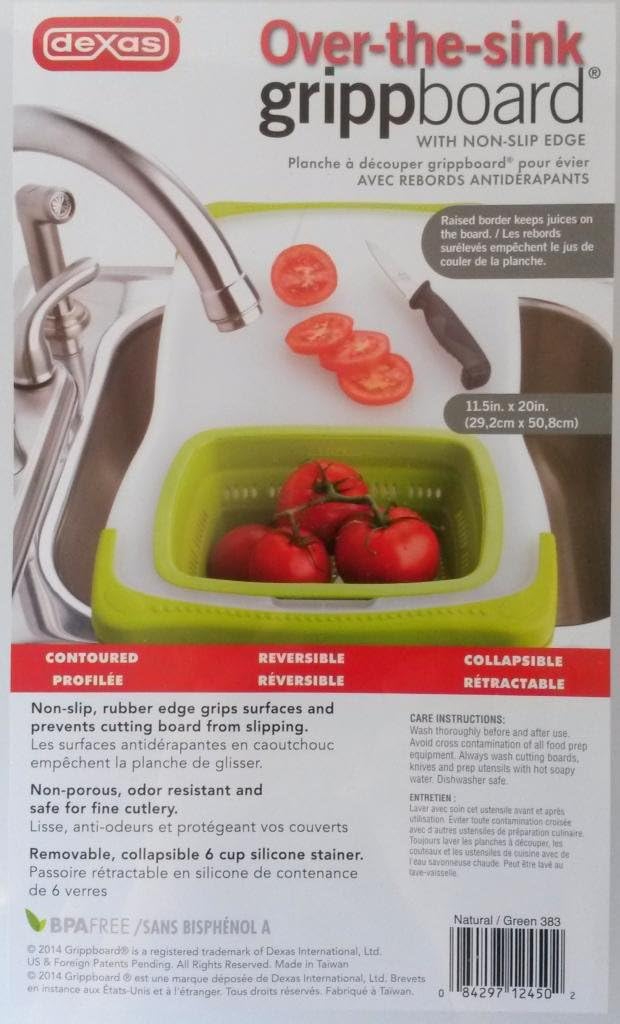 Dexas Over-the-Sink Strainer Grippboard