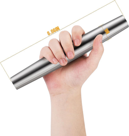 Smooth Stainless Steel Rolling Pin for Baking Fondant, Pizza, Pie, Pastry, Pasta, Dough, Cookies (12.8in)