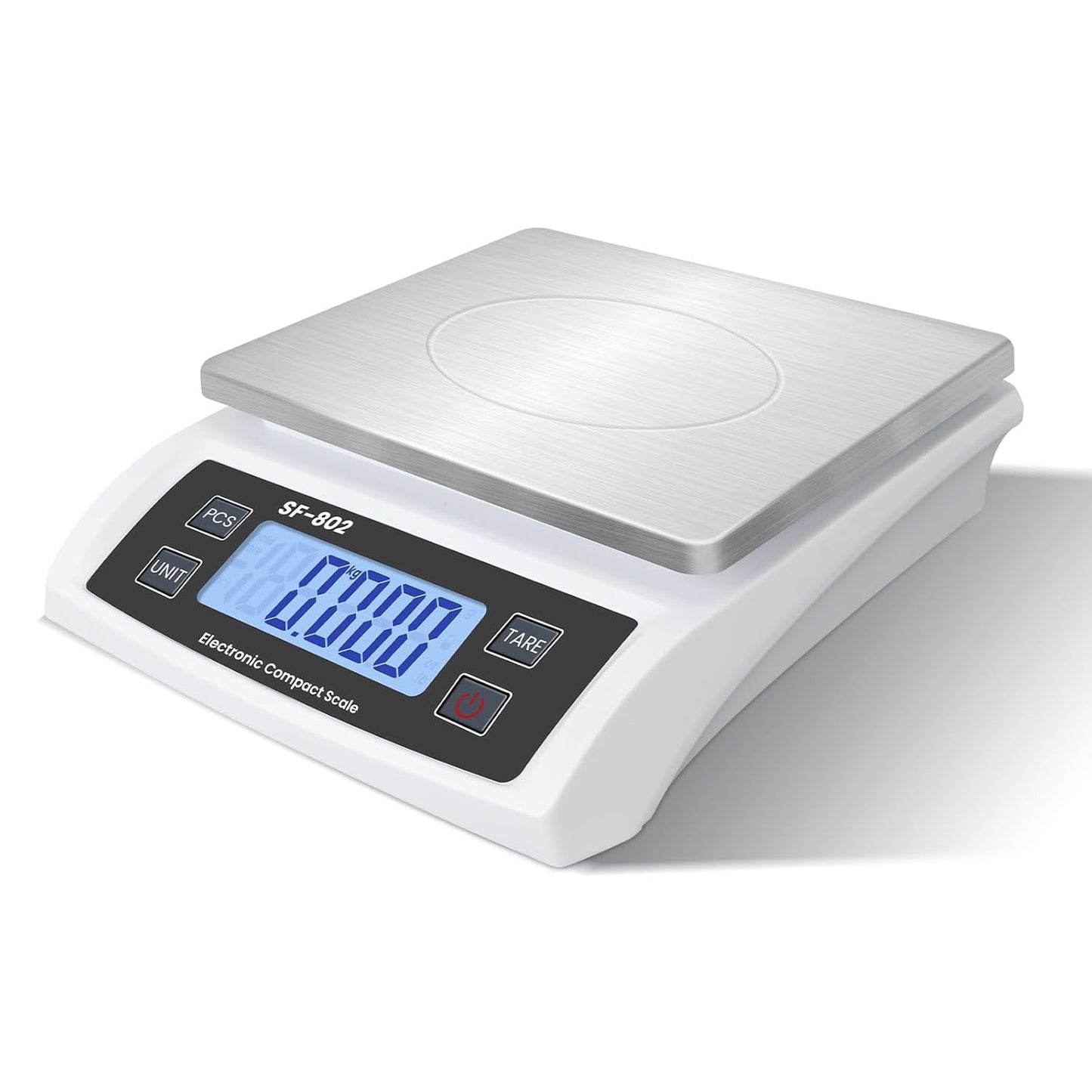 Digital Kitchen Scale 30kg/66lb Large Food Scale for Baking Cooking Stainless Bread Scale with LCD Display Counting Scales for Commercial (Color : Stainless Black)