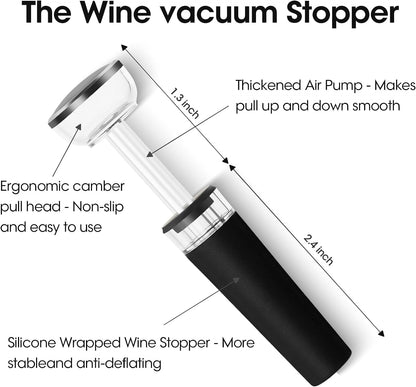 Beneno Wine Opener, Zinc Alloy Premium Wing Corkscrew with Multifunctional Bottles Opener, Sharp Wine Corkscrew with Ergonomic Non-Slip Wing Handle, Silver