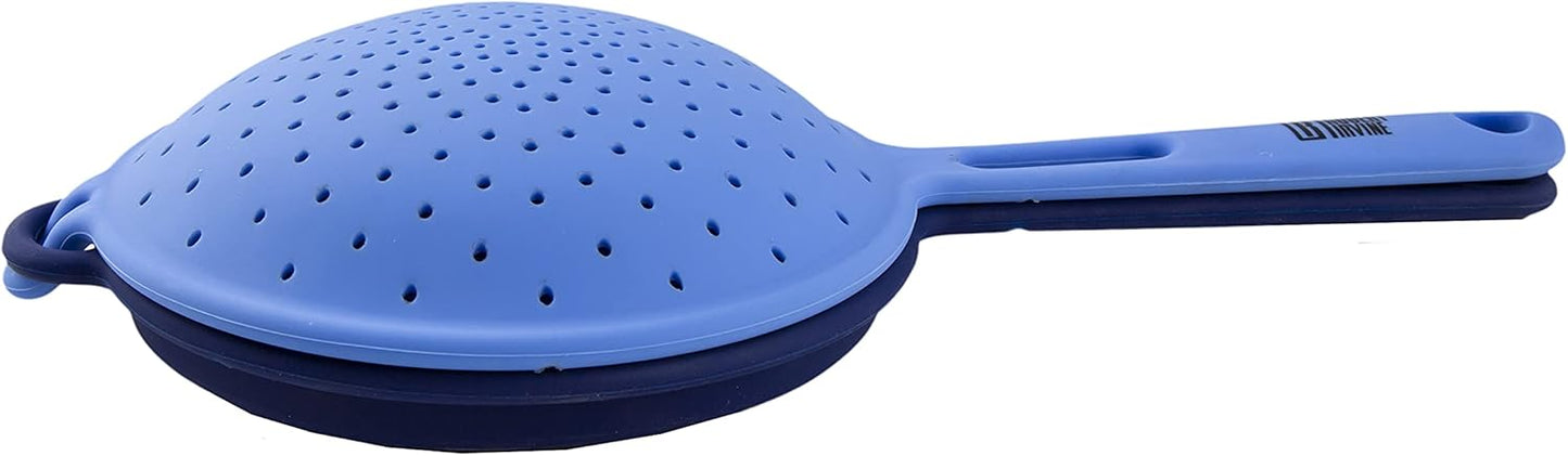 Cambridge Robert Irvine 2-in-1 Collapsible Colander, 0, BLACK