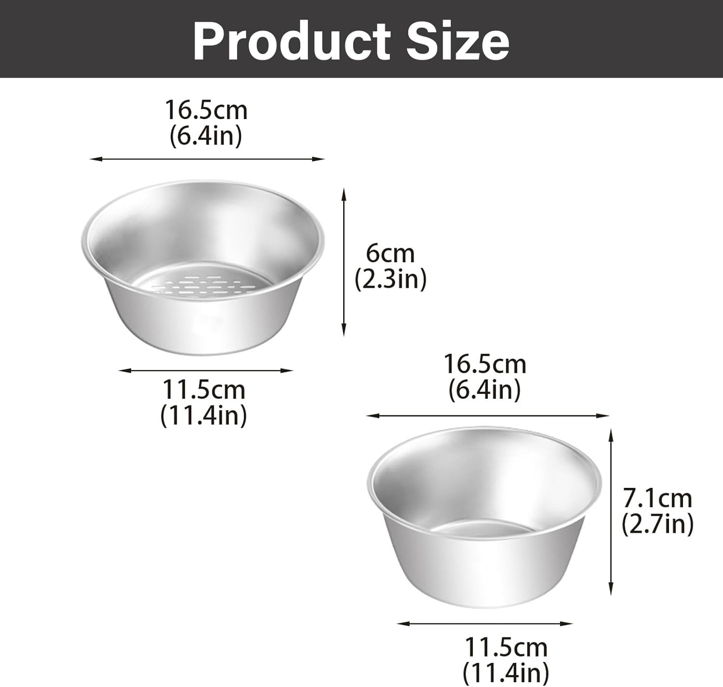 2 Set Berry Baskets,316 Stainless Steel Strainer Set,Fruit Washing Bowl with Strainer,Small Metal Colander for Berries, Strawberry, Grape, Cherry, Dishwasher Safe
