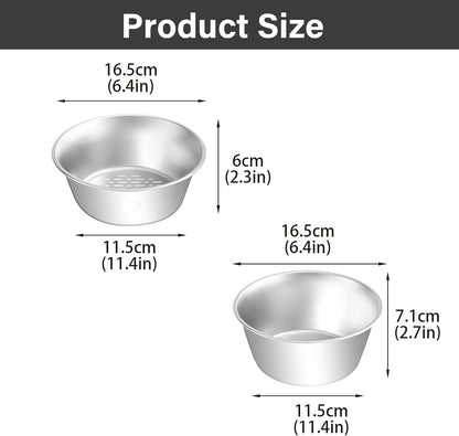2 Set Berry Baskets,316 Stainless Steel Strainer Set,Fruit Washing Bowl with Strainer,Small Metal Colander for Berries, Strawberry, Grape, Cherry, Dishwasher Safe