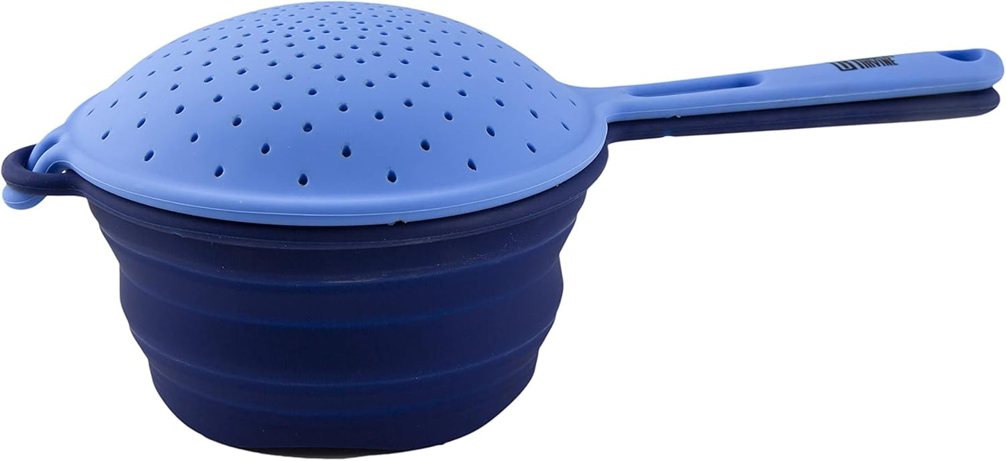 Cambridge Robert Irvine 2-in-1 Collapsible Colander, 0, BLACK