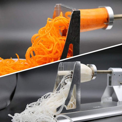 Metal Spiralizer Vegetable Spiralizer Vegetable Spiralizer, 3 Stainless Steel Blades, Manual Suction Base, Japanese Style Potato Spiralizer For Zucchini, Silver