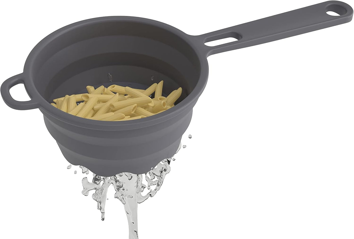 Cambridge Robert Irvine 2-in-1 Collapsible Colander, 0, BLACK