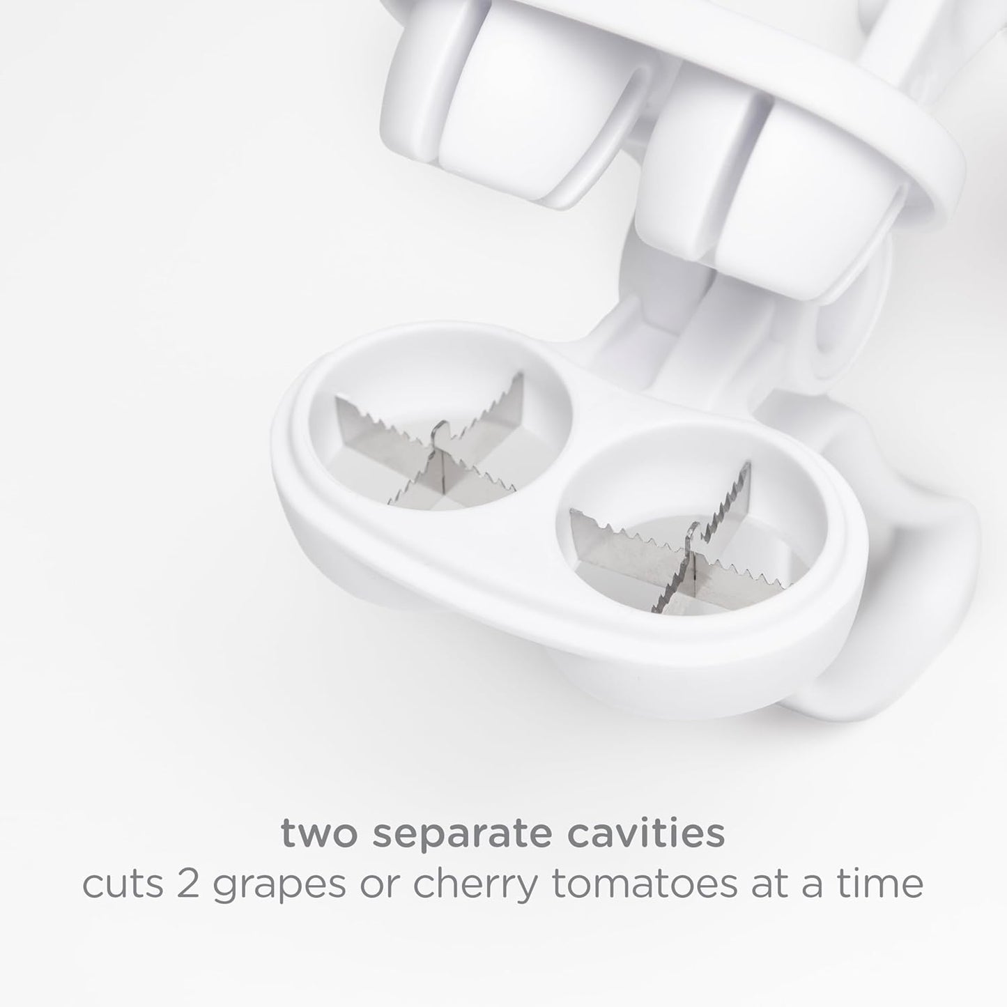 Ubbi Dual Grape Cutter for Toddlers & Kids, Stainless Steel Blade, Fruit and Vegetable Slicer, Safe and Easy to Use