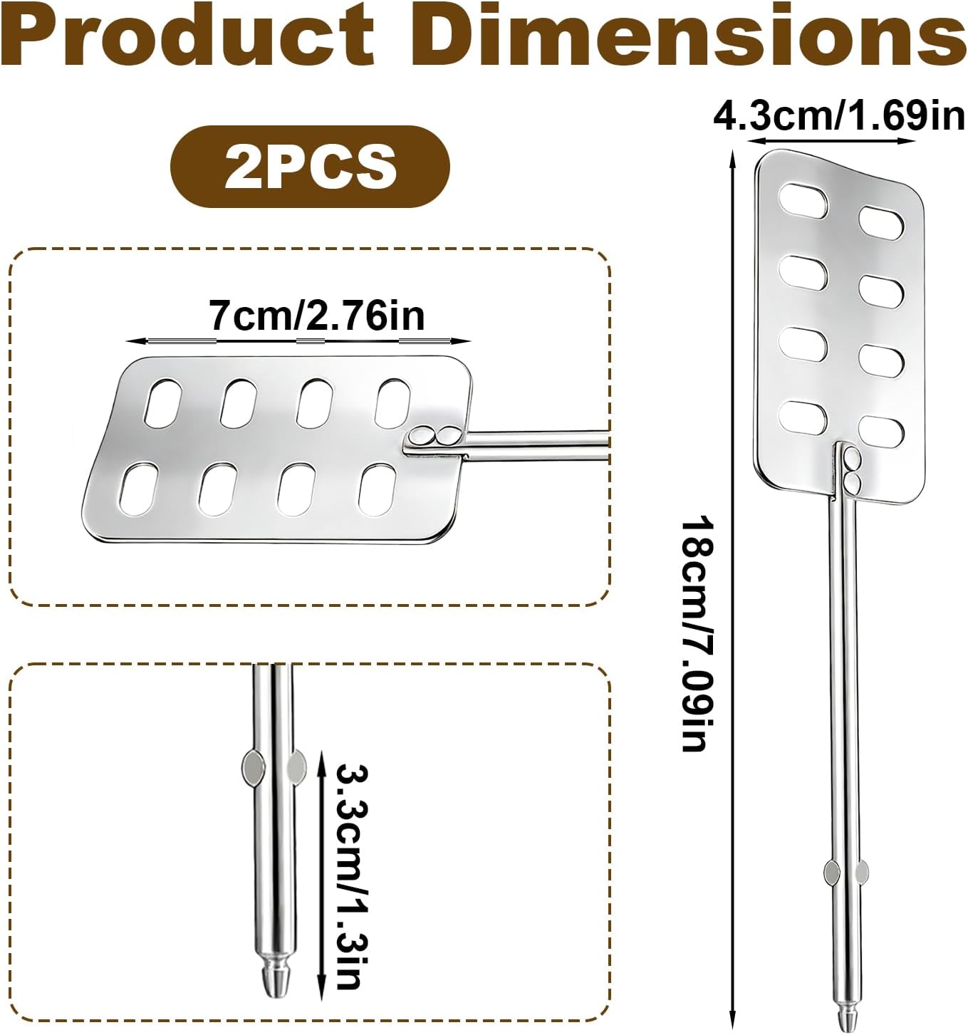 2pcs Hand Mixer Beaters Attachments Compatible with BLACK & DECKER, Universal Stainless Steel Electric Hand Mixer Whisk Replacement for Cooking and Baking