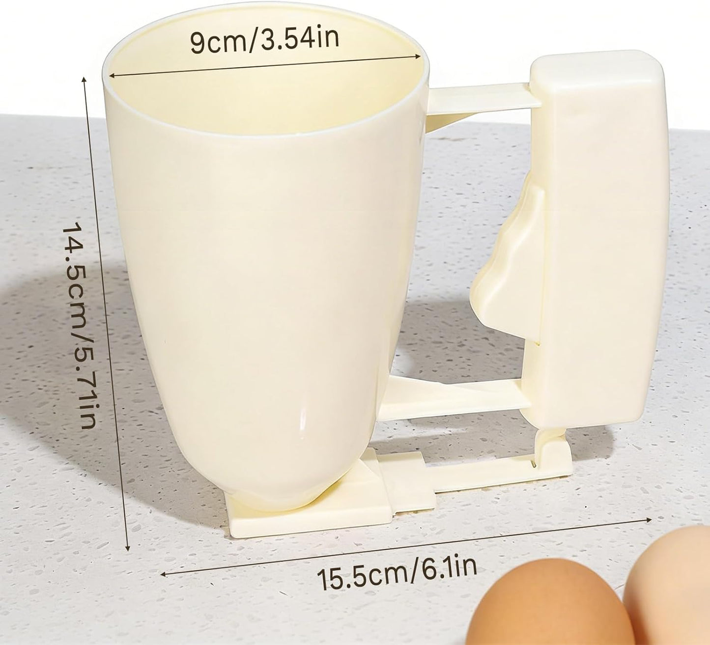 Pancake Batter Dispenser for Perfect Round Pancakes,One Press Easy Squeeze Bottle for Uniform Cookies, Churros and Muffins (1-Pack)