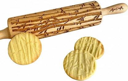 BEEHIVE Embossing Rolling Pin with Pattern. Laser Engraved Embossing Dough Roller for Homemade Cookies and Pottery by Algis Crafts