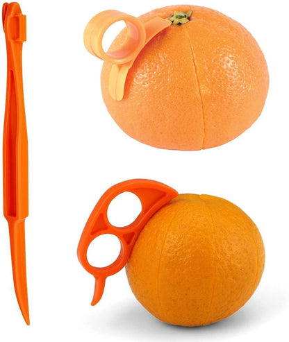 Orange Peeler Set Cosmer Orange Peeler Easy Open Citrus Lemon Citrus Peel Cutter Vegetable Slicer Fruit Tools Kitchen Gadgets (15 Pack Colorful)