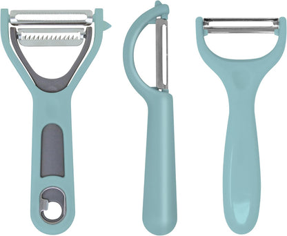 Swivel Vegetable Peeler with Built-in Eye Remover – Stainless Steel Blade with Comfortable Handle, Fruit and Vegetable Slicer, Potato and Carrot Cutter – Kitchen Tools & Accessories – Blue