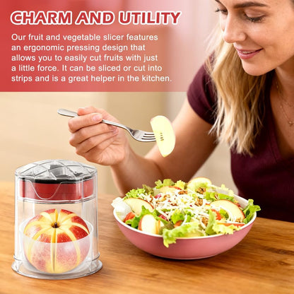 Orange Slicer,Lemon/Lime Slicer,Apple-Slicers,Potato French Fry Cutter,Veggie Chopper,Spam Slicers,Fruit Splitter Onion Cut,Strawberry Slicing Kitchen Gadgets for Fruit Vegetable,w/ 2 Slice