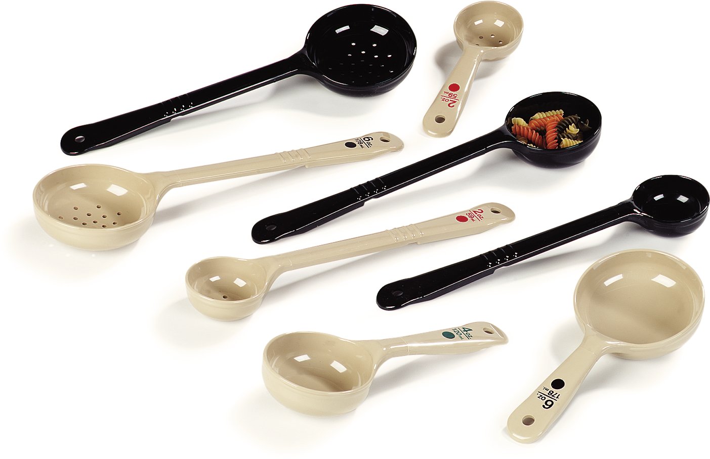 Carlisle FoodService Products Short Handle Portion Control Spoon 4 Ounces Beige