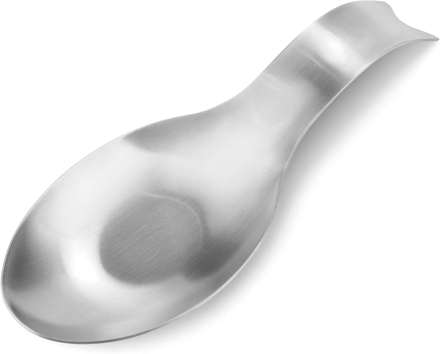 VanlonPro Stainless Steel Spoon Rest, Spatula Ladle Holder, Stainless Steel Utensil Spoon Rest Holder, Brushed Finish, Dishwasher Safe 9.8 x 3.7 Inch (Silver 1PC)