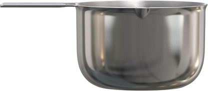 Color Up 2 Cup Measuring Cup, 480ml Stainless Steel Metal, Easy-Pour Spouts, Engraved Markings, Flat Base, Dishwasher Safe, for Dry and Liquid Ingredients
