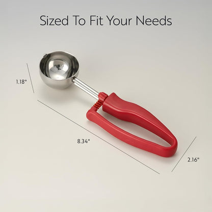 Restaurantware Ice Cream Scoop 1 Case 3.75 oz Stainless Steel Portioner Commercial Kitchen Tool Comfortable Grip Dishwasher-Safe Ambidextrous Handle