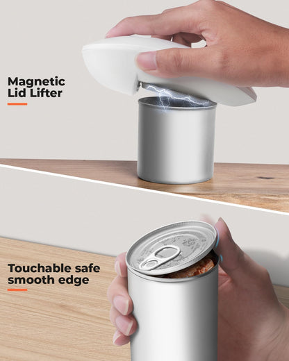 Canslab Ultrablde SE - USB Rechargeable Electric Can Opener for Kitchen for Seniors with Arthritis- Cordless Battery Powered Automatic, Side Cut, Smooth Edge, Handsfree, for Small or Large Cans, Grey