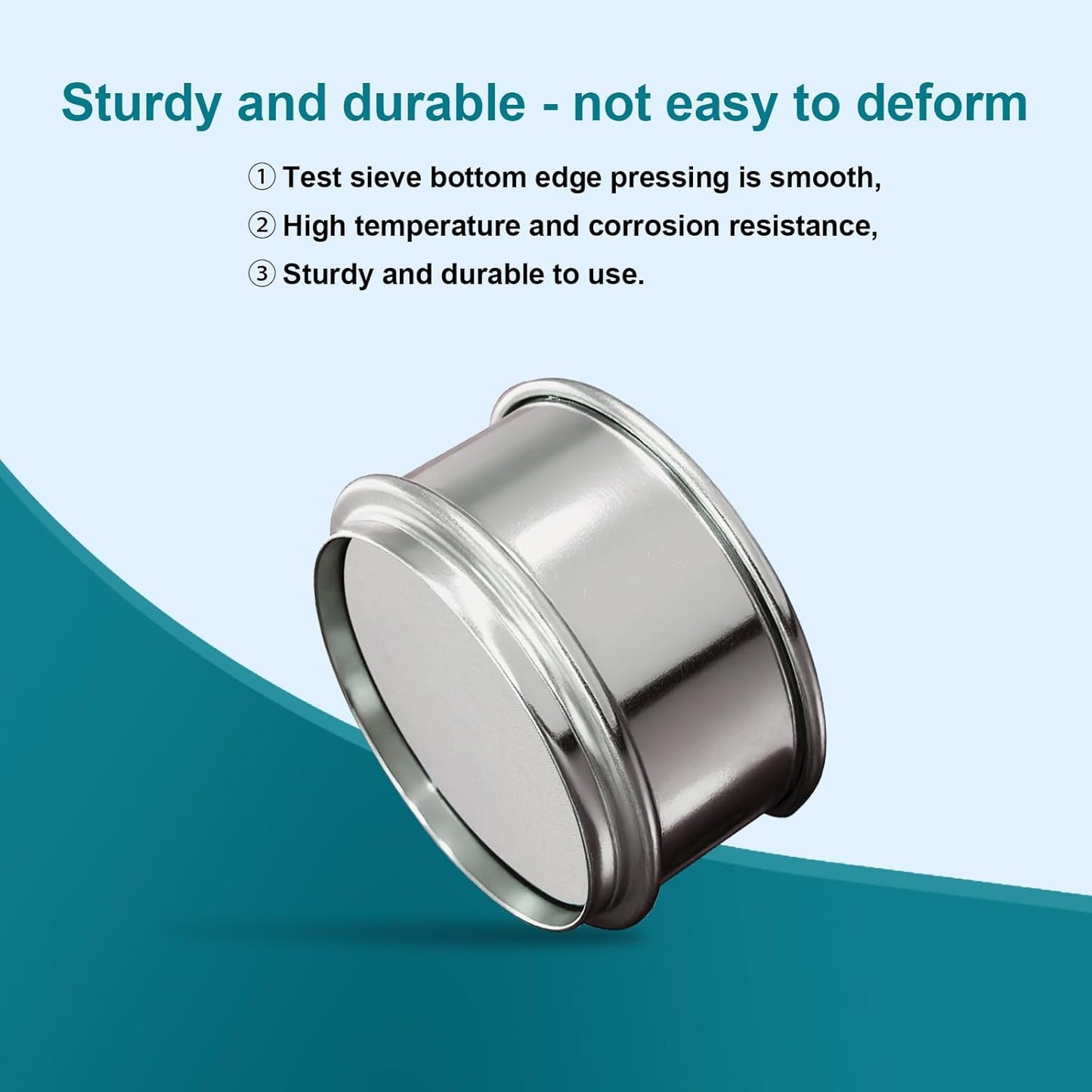 Full 304 Stainless Steel Mesh Sieve Screen, LVDALAB 100 Mesh (0.15mm) Aperture, 2.4inch(6CM) Dia Standard Sample Analysis Test Sieves Sifters Strainer for Industrial Laboratory Homes
