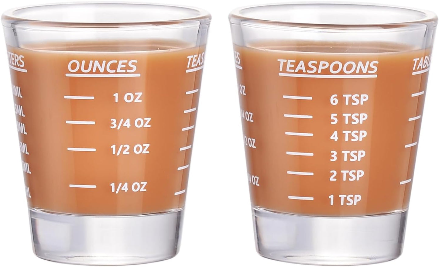 Shot Glass Measuring Cup，Espresso Shot Glass 26-Incremental Measurement 1oz, 6 Tsp, 2 Tbs, 30ml，Kitchen Tools，Bar Bartender Accessories, Jigger for Bartending (2 Pack-Blue)