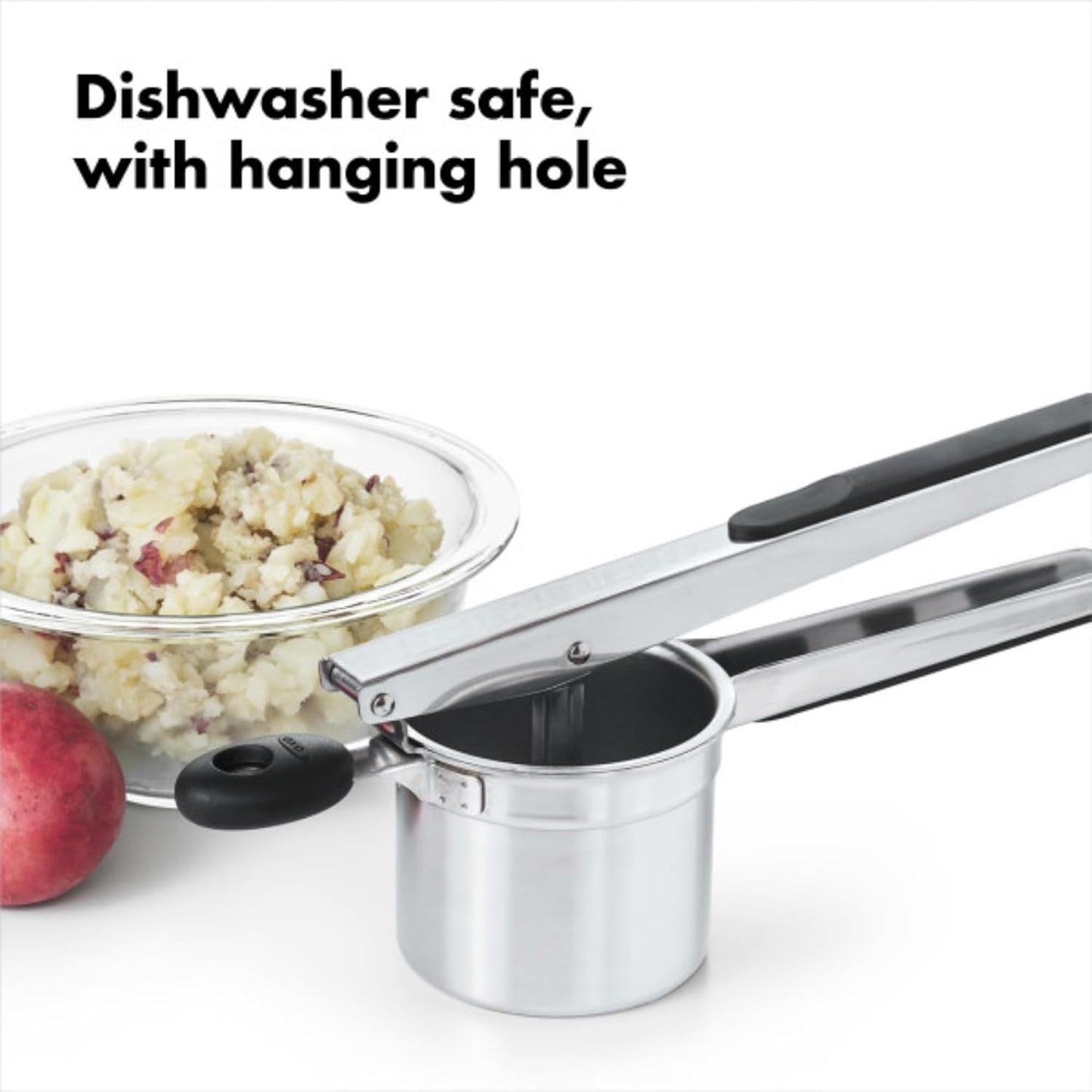 OXO Good Grips Stainless Steel Potato Ricer and OXO Good Grips Large Salad Spinner - 6.22 Qt., White