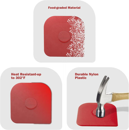Pan Scraper, 5 Pcs Pot Scraper Plastic, Pot Scraper Non Scratch for Cast Iron, Pot and Pan Cleaning, Sturdy Scraper Kitchen Tool