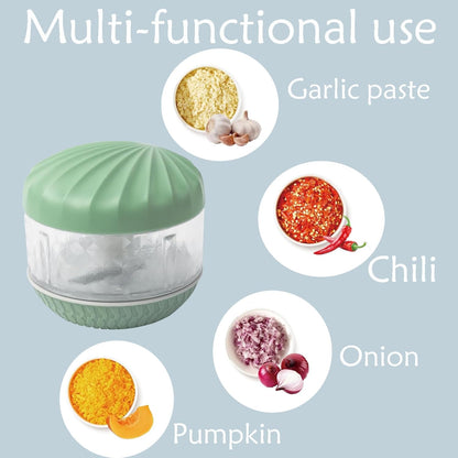 Garlic Chopper,Masher Onion Chopper,Manual Garlic Muddler,Blender to Vegetable,Mini Manual Hand Food Chopper for Kitchen