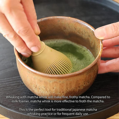 Matcha Whisk, PP Resin Matcha Stirrer, Traditional Handcrafted Japanese Matcha Tea Mixer Brush Mixing Tool Accessory for Tea Preparation (Yellow)