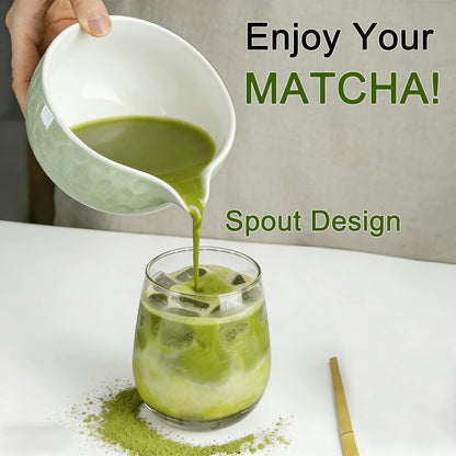 Clay&Fire Matcha Whisk Set, 9 pcs Ceramic Matcha Set, Gifts for Women,Matcha Bowl with Spout and Whisk, Matcha Kit for Matcha Lovers, Gift Mother's Day, Birthday, Anniversary