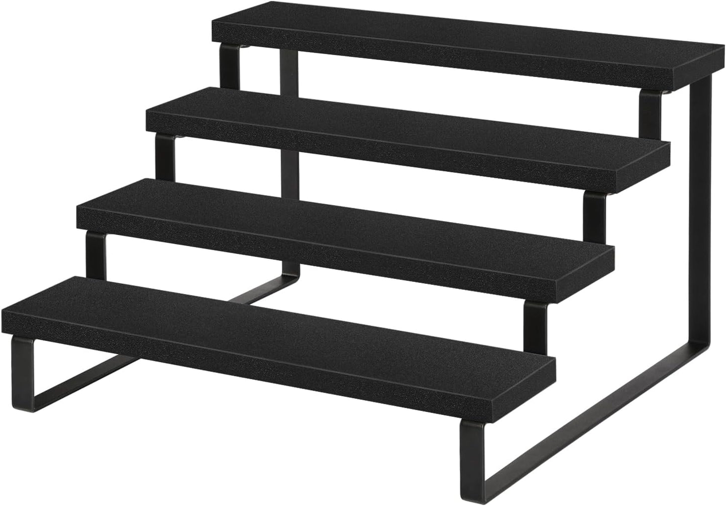 YINMIT Wooden Display Riser Stand, Tiered Perfume and Cologne Organizer Stand, 4 Tier Spice Rack Organizer, Rustic Display Shelf for Candles (4 Tier)